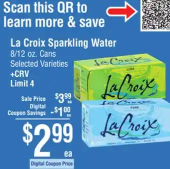 Smart & Final La Croix Sparkling Water offer