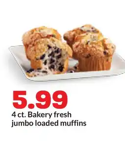 Hy-Vee 4 ct. Bakery fresh jumbo loaded muffins offer