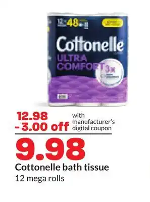 Hy-Vee Cottonelle bath tissue offer