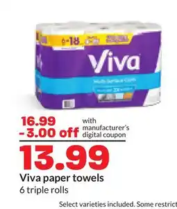 Hy-Vee Viva paper towels offer