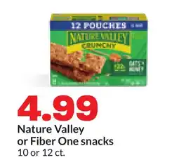 Hy-Vee Nature Valley or Fiber One snacks offer