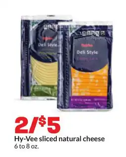 Hy-Vee Hy-Vee sliced natural cheese offer