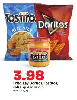Hy-Vee Frito-Lay Doritos, Tostitos, salsa, queso or dip offer