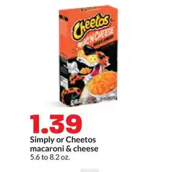 Hy-Vee Simply or Cheetos macaroni & cheese offer