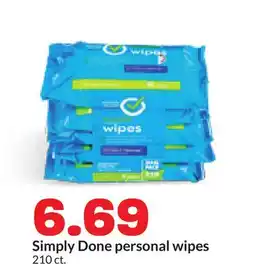 Hy-Vee Simply Done personal wipes offer