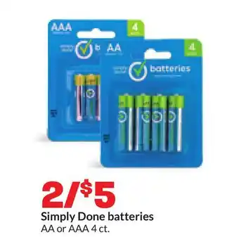 Hy-Vee Simply Done batteries offer