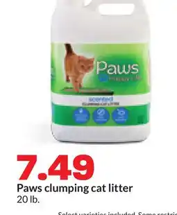 Hy-Vee Paws clumping cat litter offer