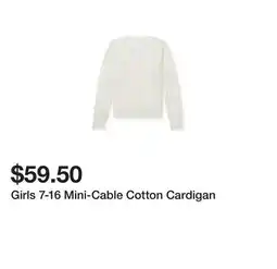 Belk Girls 7-16 Mini-Cable Cotton Cardigan offer