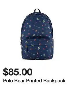 Belk Polo Bear Printed Backpack offer