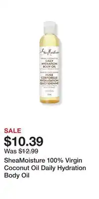 Ulta Beauty SheaMoisture 100% Virgin Coconut Oil Daily Hydration Body Oil offer