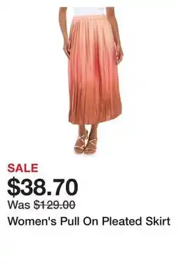 Belk Women's Pull On Pleated Skirt offer