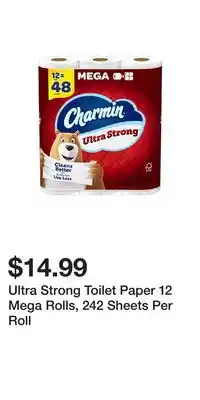 Big Lots Ultra Strong Toilet Paper 12 Mega Rolls, 242 Sheets Per Roll offer