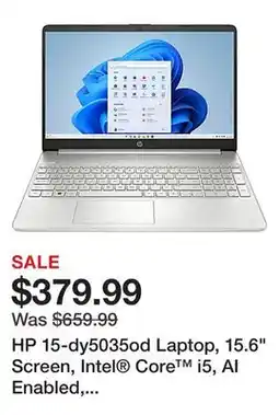 Office Depot HP 15-dy5035od Laptop, 15.6 Screen, Intel Core i5, AI Enabled, 8GB Memory, 512GB Solid State Drive, Windows 11 Home offer