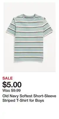 Old Navy Old Navy Softest Short-Sleeve Striped T-Shirt for Boys offer