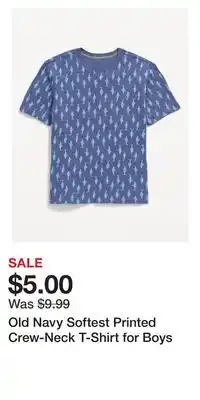 Old Navy Old Navy Softest Printed Crew-Neck T-Shirt for Boys offer