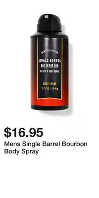 Mens Single Barrel Bourbon Body Spray