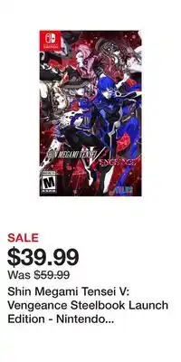 Shin Megami Tensei V: Vengeance Steelbook Launch Edition - Nintendo Switch