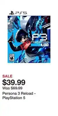 Game Stop Persona 3 Reload - PlayStation 5 offer