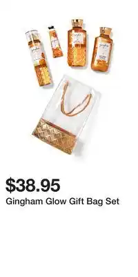 Bath & Body Works Gingham Glow Gift Bag Set offer