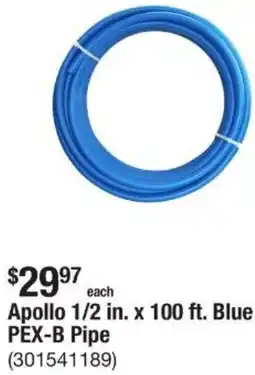 The Home Depot Apollo 1/2 in. x 100 ft. Blue PEX-B Pipe offer