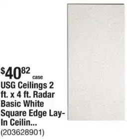 The Home Depot USG Ceilings 2 ft. x 4 ft. Radar Basic White Square Edge Lay- In Ceiling offer