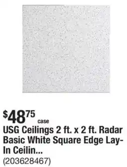 The Home Depot USG Ceilings 2 ft. x 2 ft. Radar Basic White Square Edge Lay- In Ceiling offer