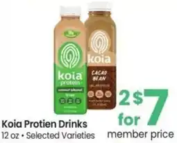 Safeway Koia Protien Drinks offer