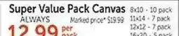 Hobby Lobby Super Value Pack Canvas offer