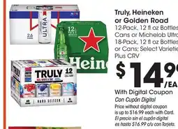 Ralphs Truly, Heineken or Golden Road offer