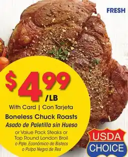 Ralphs Boneless Chuck Roasts offer