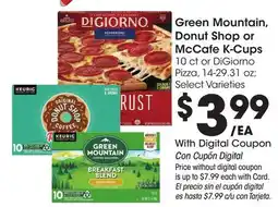 Ralphs Green Mountain, Donut Shop or McCafe K-Cups offer