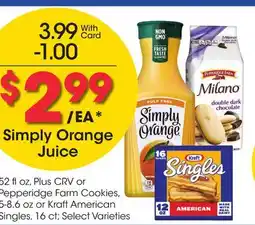 Ralphs Simply Orange Juice offer