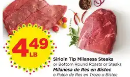 Food 4 Less Sirloin Tip Milanesa Steaks offer