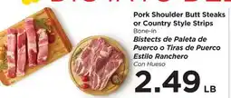 Food 4 Less Pork Shoulder Butt Steaks or Country Style Strips offer
