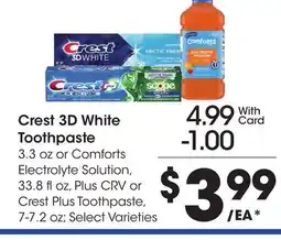 Ralphs Crest 3D White Toothpaste offer