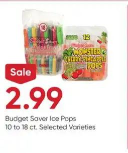 Stater Bros Budget Saver Ice Pops offer