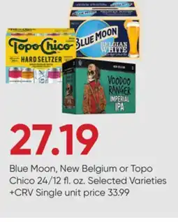 Stater Bros Blue Moon, New Belgium or Topo Chico offer