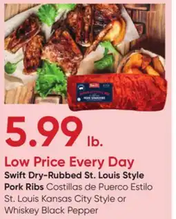 Stater Bros Swift Dry-Rubbed St. Louis Style Pork Ribs offer