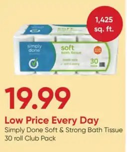 Stater Bros Simply Done Soft & Strong Bath Tissue offer