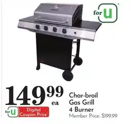 Pavilions Char-broil Gas Grill 4 Burner offer