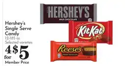 Pavilions Hershey's Single Serve Candy offer