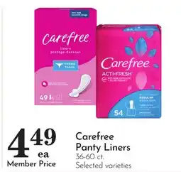 Pavilions Carefree Panty Liners offer