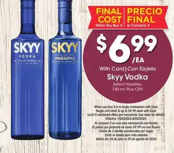 Ralphs Skyy Vodka offer