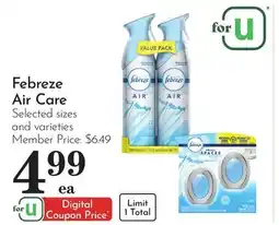 Pavilions Febreze Air Care offer