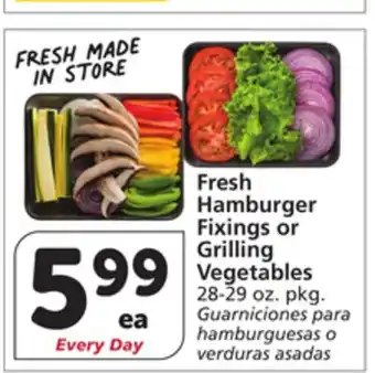 Vons Fresh Hamburger Fixings or Grilling Vegetables offer