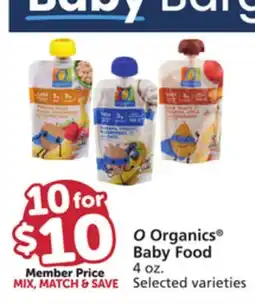 Albertsons O Organics Baby Food offer