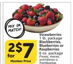 Albertsons Strawberries 1 lb. package Blackberries, Blueberries or Raspberries 6 oz. package offer