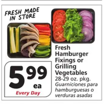 Albertsons Fresh Hamburger Fixings or Grilling Vegetables offer