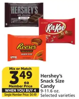 Albertsons Hershey's Snack Size Candy offer