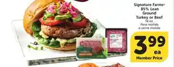 Albertsons Signature Farms 85% Lean Ground Turkey or Beef offer